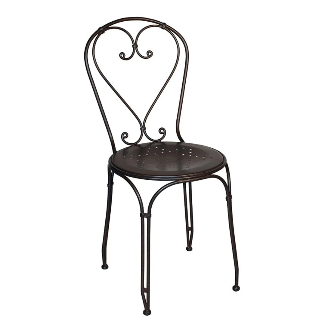 MBM Stuhl Boulevard Schmiedeeisen Marone Antik 3 MBM Stuhl Boulevard Schmiedeeisen Marone Antik