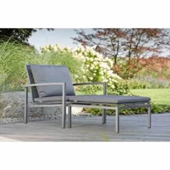 Stern Skelby Loungehocker Aluminium/Textilene Graphit/Silbergrau -Gartenmöbelgeschäft 1027040 3