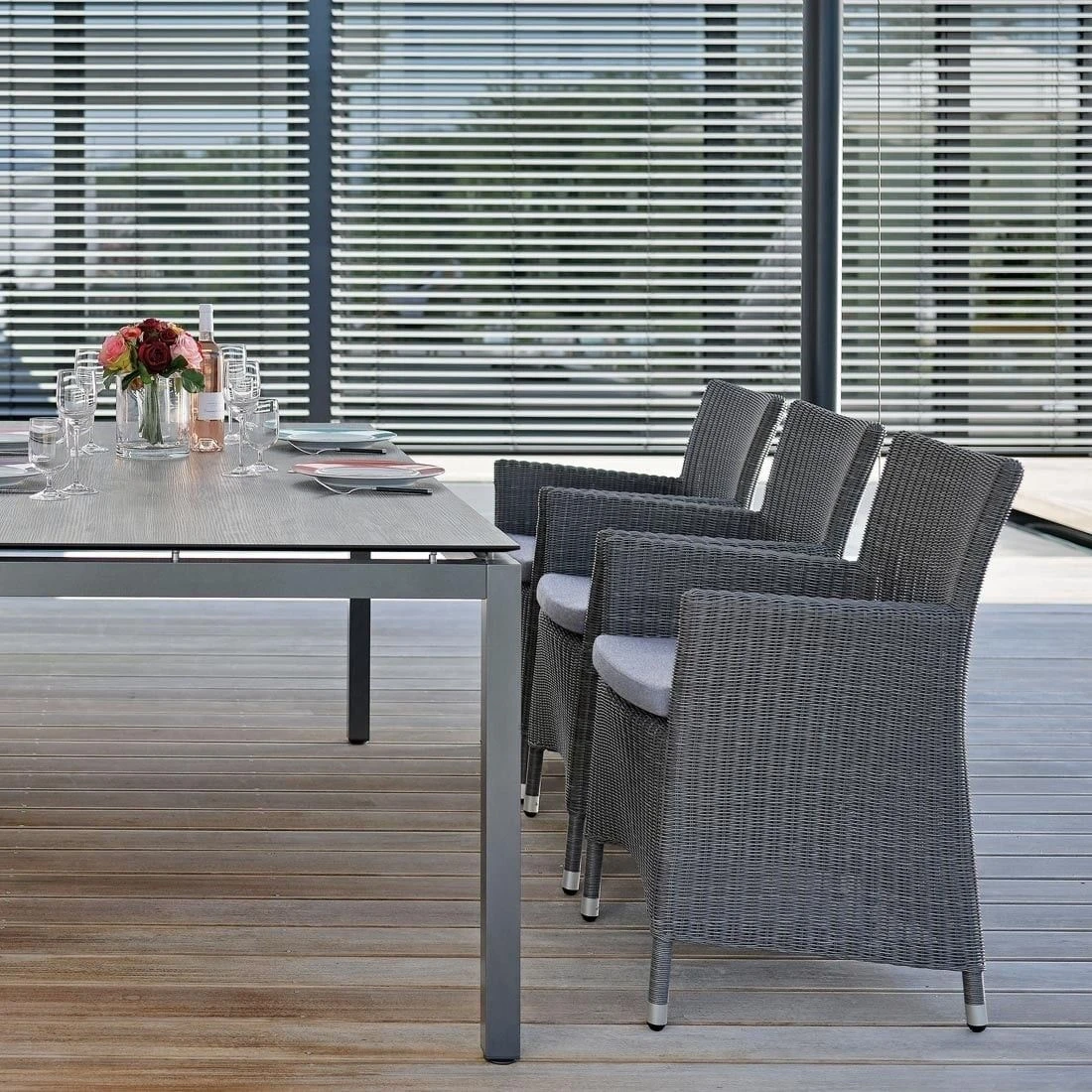 Stern Sortino Diningsessel Geflecht Basaltgrau/Seidengrau 4 Stern Sortino Diningsessel Geflecht Basaltgrau/Seidengrau – Bild 2