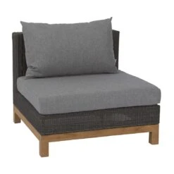 Stern Fontana Mittelmodul Teak/Geflecht Basaltgrau/Seidengrau