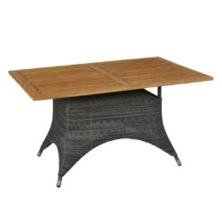 Zebra Status Dininggruppe 13-teilig Geflecht/Teak Anthrazit -Gartenmöbelgeschäft 1091907 4