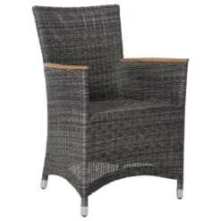 Zebra Status Dininggruppe 13-teilig Geflecht/Teak Anthrazit -Gartenmöbelgeschäft 1091907 5