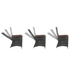 Zebra Status Dininggruppe 13-teilig Geflecht/Teak Anthrazit -Gartenmöbelgeschäft 1091907 7