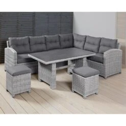 LC Garden Bilbao Dininglounge Geflecht Inkl. Kissen, Tisch Grau 12 LC Garden Bilbao Dininglounge Geflecht Inkl. Kissen, Tisch Grau -Gartenmöbelgeschäft 1093271 4