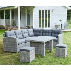 LC Garden Bilbao Dininglounge Geflecht Inkl. Kissen, Tisch Grau 15 LC Garden Bilbao Dininglounge Geflecht Inkl. Kissen, Tisch Grau -Gartenmöbelgeschäft 1093271 7