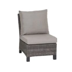 Siena Garden Corido Mittelmodul Alu/Geflecht Inkl. Kissen Matt Anthrazit/Charcoal-Grey/Taupe