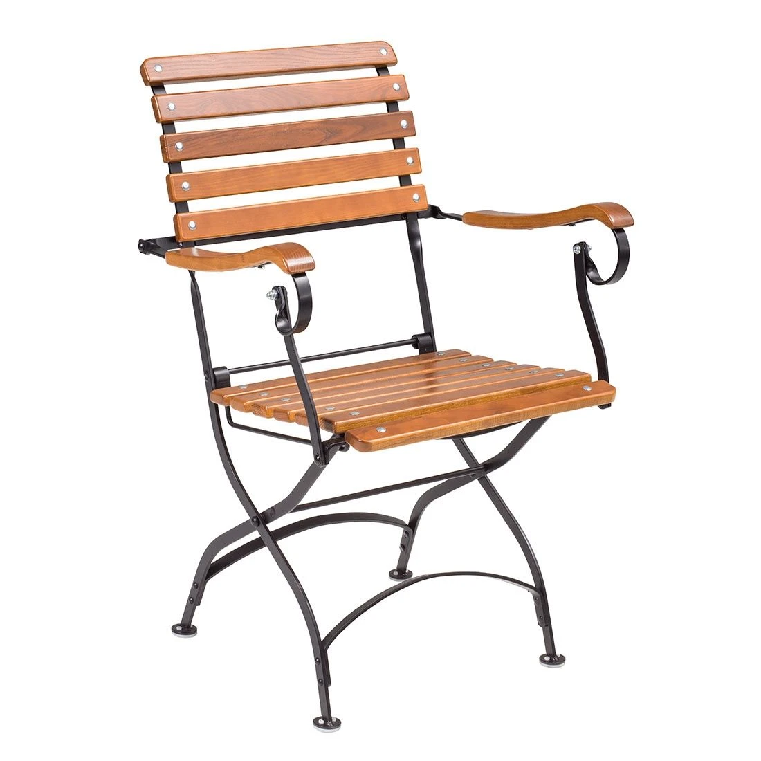 Karasek Nürnberg Biergartensessel Stahl/Esche Schwarz 3 Karasek Nürnberg Biergartensessel Stahl/Esche Schwarz