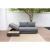 Zebra Cubo Gartensofa + Kaffeetisch 2tlg Teak/Olefin Dark Grey -Gartenmöbelgeschäft 1158138 1