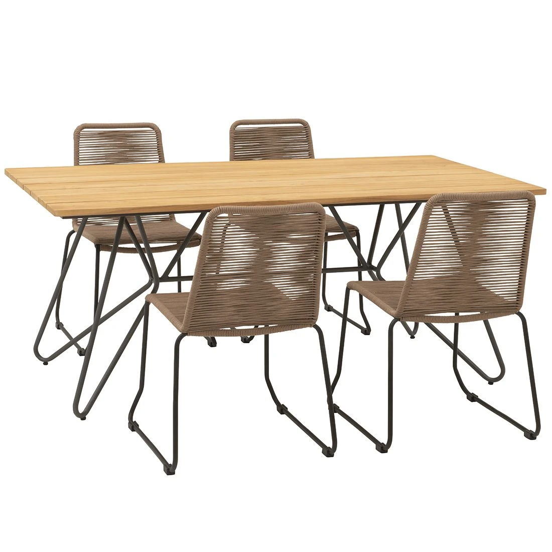 OUTLIV. Maranello Gartenmöbelset 5tlg Tisch 180x90cm Taupe 3 OUTLIV. Maranello Gartenmöbelset 5tlg Tisch 180x90cm Taupe