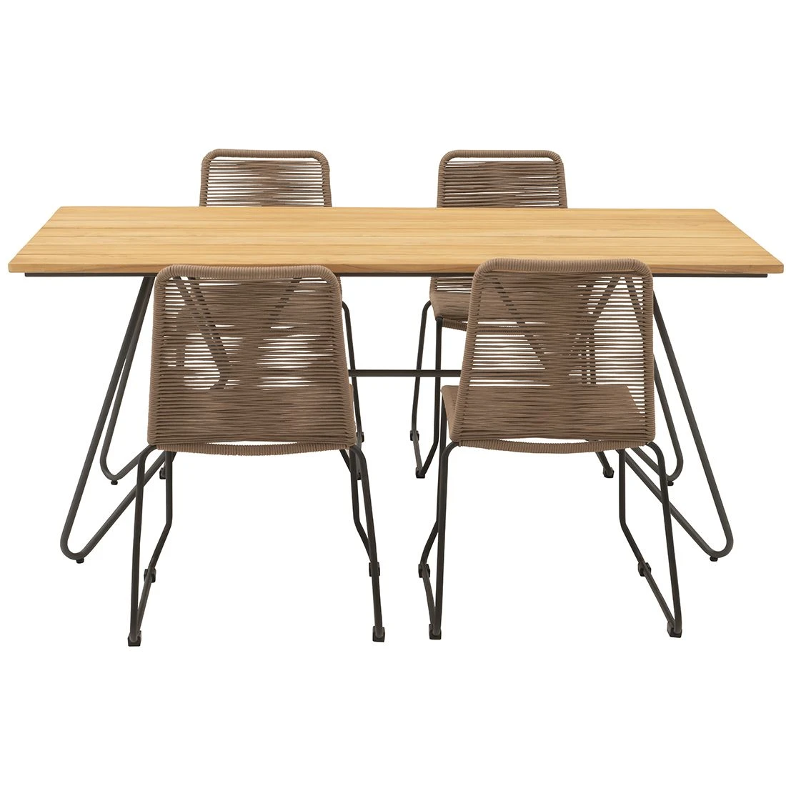 OUTLIV. Maranello Gartenmöbelset 5tlg Tisch 180x90cm Taupe 4 OUTLIV. Maranello Gartenmöbelset 5tlg Tisch 180x90cm Taupe – Bild 2