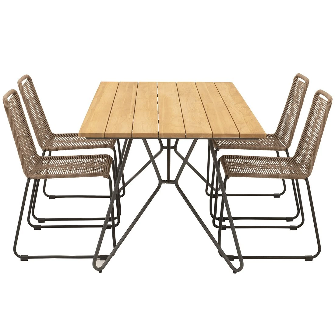 OUTLIV. Maranello Gartenmöbelset 5tlg Tisch 180x90cm Taupe 5 OUTLIV. Maranello Gartenmöbelset 5tlg Tisch 180x90cm Taupe – Bild 3