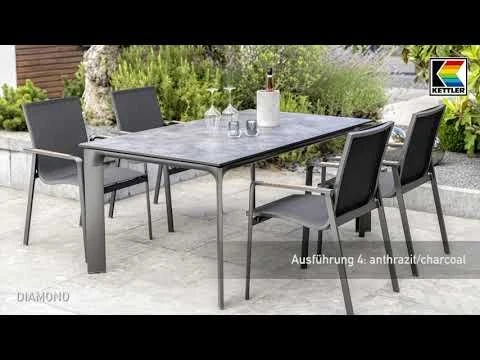 Kettler Diamond Gartentisch-Gestell 160x95 Cm Aluminium Silber 3 Kettler Diamond Gartentisch-Gestell 160x95 Cm Aluminium Silber