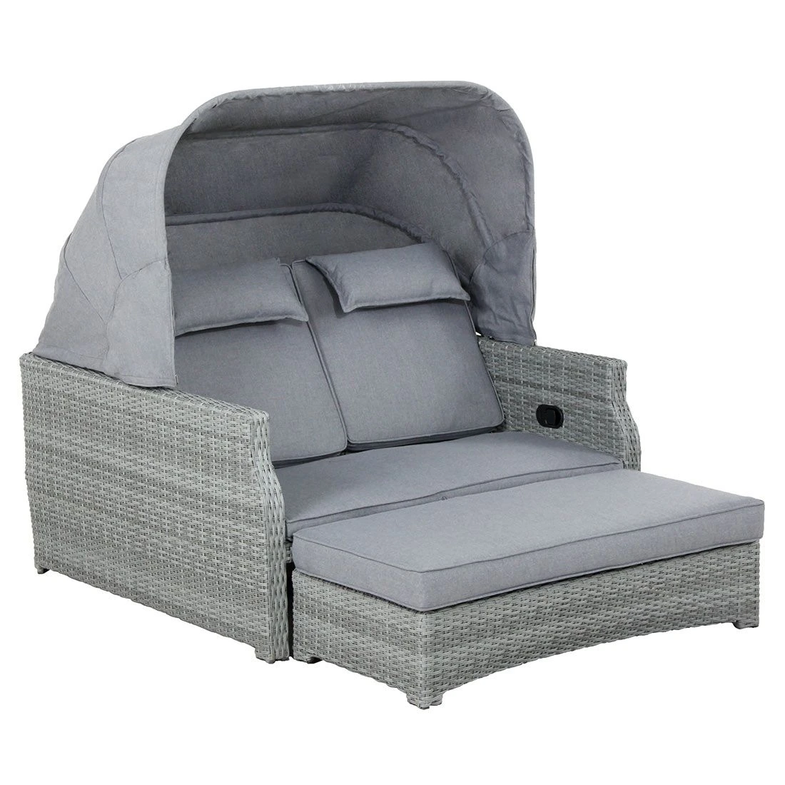 OUTLIV. Capri Daybed Geflecht/Textil Flint/Grau