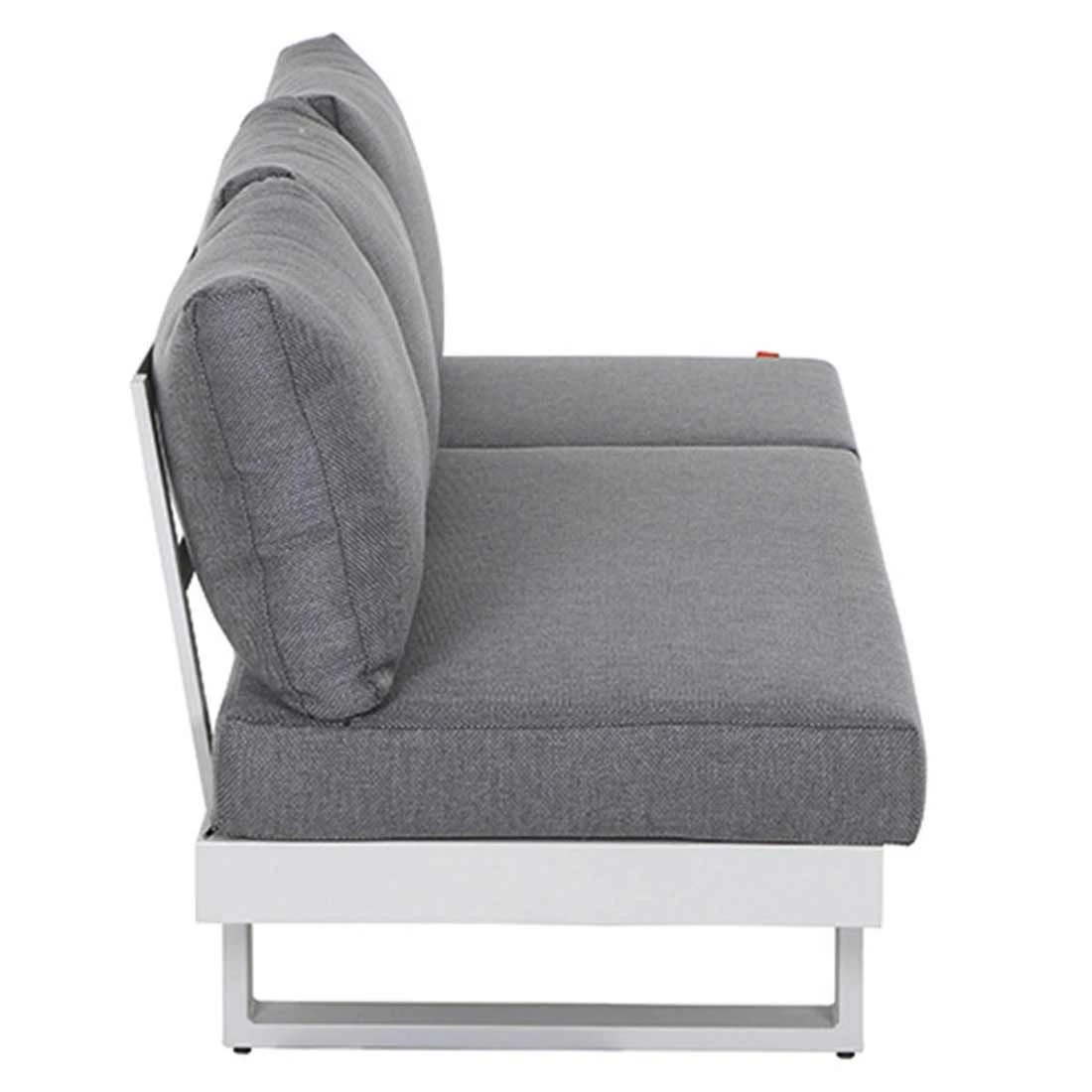 Siena Garden Avenia Loungebank 3-Sitzer Aluminium/Polypropylen Weiß Matt/Grau 9 Siena Garden Avenia Loungebank 3-Sitzer Aluminium/Polypropylen Weiß Matt/Grau – Bild 7