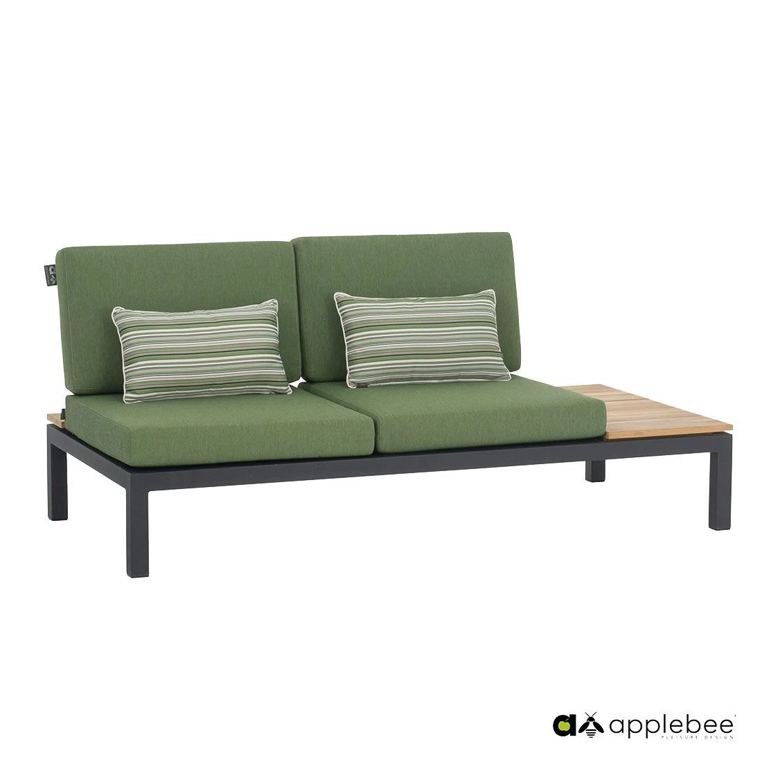 Apple Bee Pebble Beach Ecklounge 5-tlg. Aluminium/Bee Wett Black/Olive Green 6 Apple Bee Pebble Beach Ecklounge 5-tlg. Aluminium/Bee Wett Black/Olive Green – Bild 4