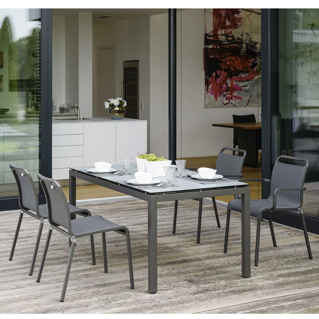 Stern Oskar Stapelstuhl Aluminium/Textilene Anthrazit/Karbon 12 Stern Oskar Stapelstuhl Aluminium/Textilene Anthrazit/Karbon – Bild 10