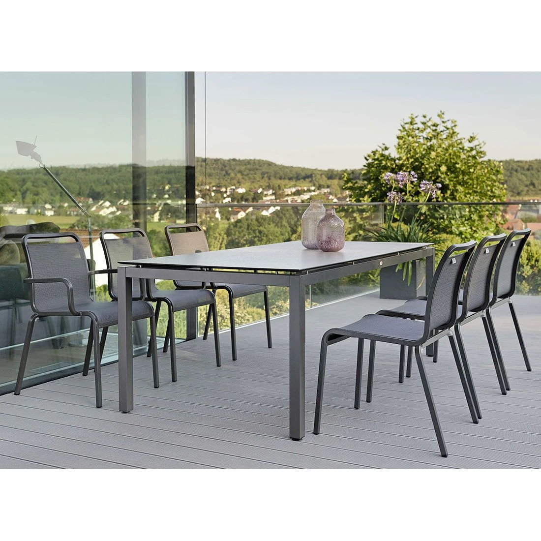 Stern Oskar Stapelstuhl Aluminium/Textilene Anthrazit/Karbon 13 Stern Oskar Stapelstuhl Aluminium/Textilene Anthrazit/Karbon – Bild 11