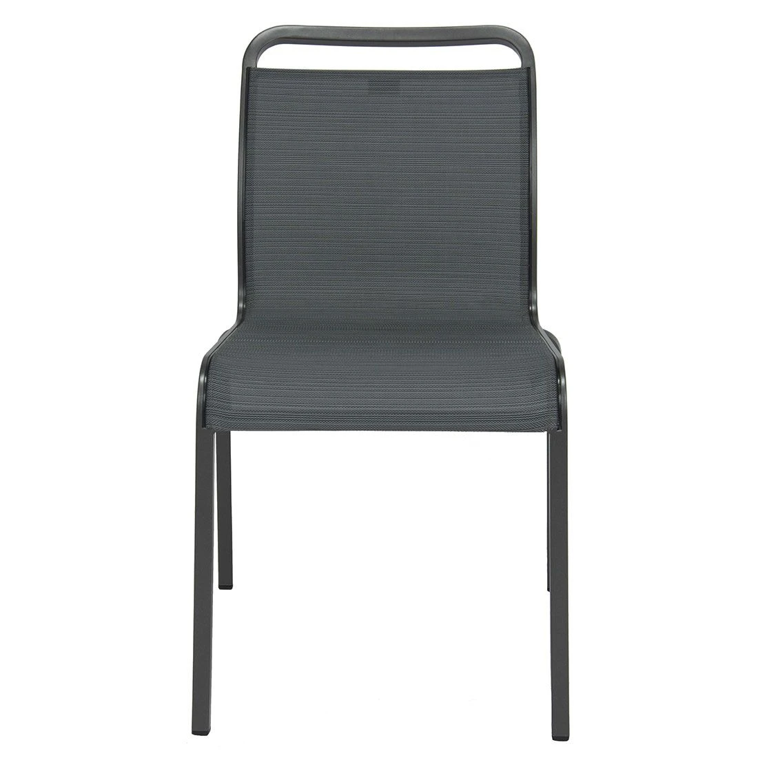 Stern Oskar Stapelstuhl Aluminium/Textilene Anthrazit/Karbon 4 Stern Oskar Stapelstuhl Aluminium/Textilene Anthrazit/Karbon – Bild 2