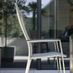 Stern Cardiff Hochlehner-Stapelsessel Edelstahl/Textilene Silbergrau -Gartenmöbelgeschäft 1205592 2