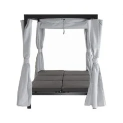 Siena Garden Waikiki Loungebett Inkl. Dach Aluminium/Textil Anthrazit/Hellgrau -Gartenmöbelgeschäft 1210696 6