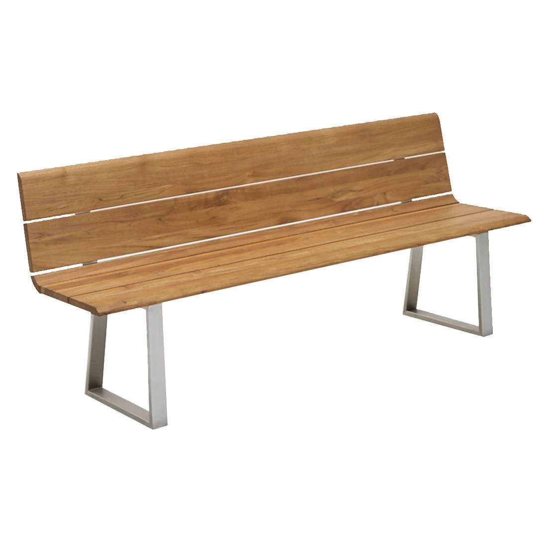 Niehoff Nova Gartenbank 220cm Profilkufe Edelstahl/Teak-Gebürstet 3 Niehoff Nova Gartenbank 220cm Profilkufe Edelstahl/Teak-Gebürstet