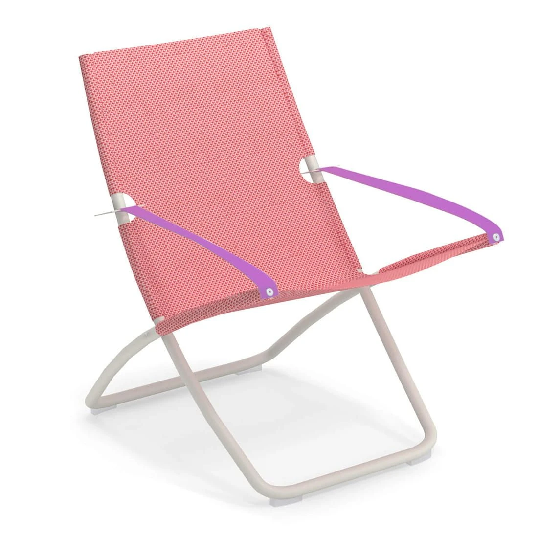 Emu Snooze Liegestuhl Stahl/Textilene Weiß/Pink 3 Emu Snooze Liegestuhl Stahl/Textilene Weiß/Pink