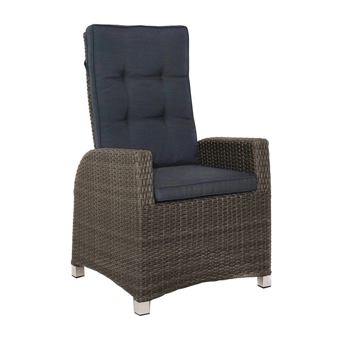 Ploß Rocking Gartensessel Geflecht/Polyester Grau-Braun-Meliert/Anthrazit 3 Ploß Rocking Gartensessel Geflecht/Polyester Grau-Braun-Meliert/Anthrazit