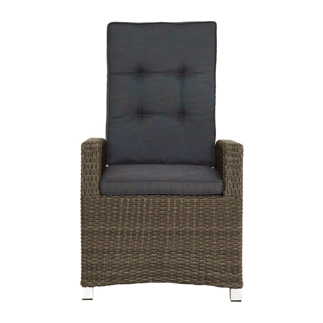 Ploß Rocking Gartensessel Geflecht/Polyester Grau-Braun-Meliert/Anthrazit 4 Ploß Rocking Gartensessel Geflecht/Polyester Grau-Braun-Meliert/Anthrazit – Bild 2