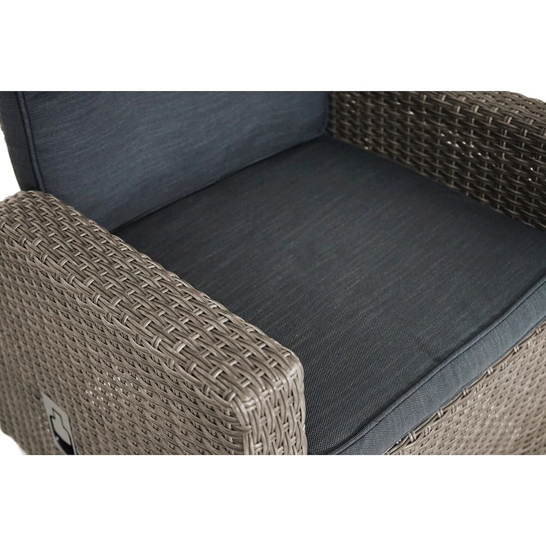 Ploß Rocking Gartensessel Geflecht/Polyester Grau-Braun-Meliert/Anthrazit 10 Ploß Rocking Gartensessel Geflecht/Polyester Grau-Braun-Meliert/Anthrazit – Bild 8