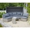 LC Garden Bilbao Ecklounge 5-tlg. Geflecht Inkl. Kissen Grau -Gartenmöbelgeschäft 1248250 1