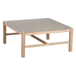 Best Madagaskar Loungetisch 80x80cm Eukalyptus/Beton Teaklook/Grau