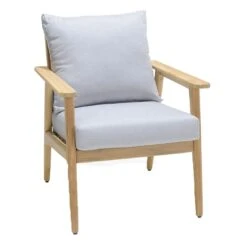 LifestyleGarden Eve Loungesessel Teak/Olefin Teak/Grau