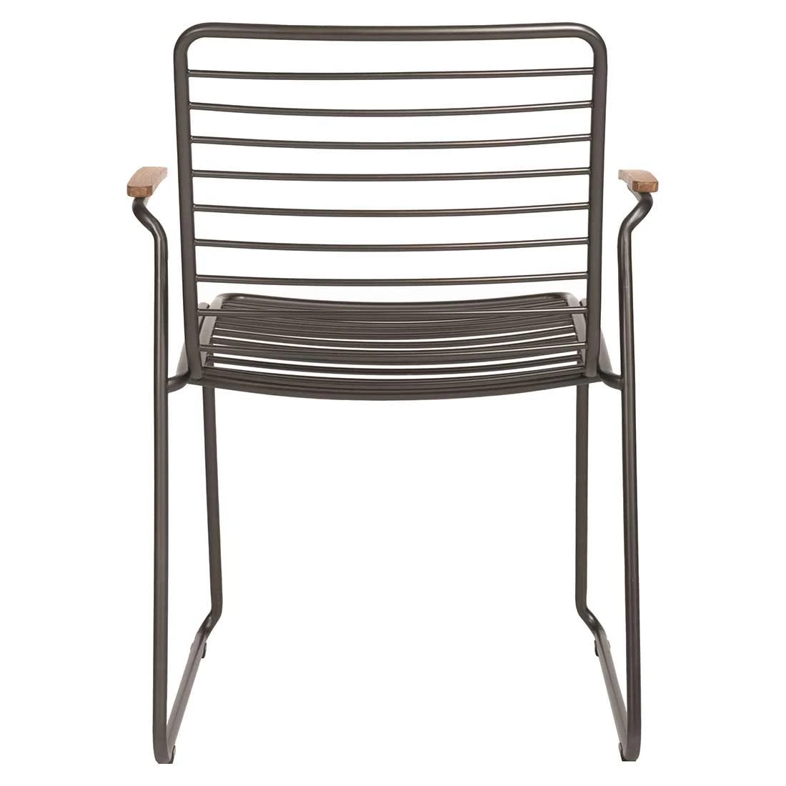 Stern Levi Stapelsessel Edelstahl/Teakarmlehnen Anthrazit 6 Stern Levi Stapelsessel Edelstahl/Teakarmlehnen Anthrazit – Bild 4