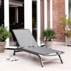 Hartman San Domingo Gartenliege Aluminium/Textilene Xerix/Anthrazit 5 Hartman San Domingo Gartenliege Aluminium/Textilene Xerix/Anthrazit -Gartenmöbelgeschäft 1261846 2