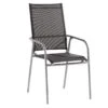Sieger Sirio Stapelsessel Aluminium/Textilene Graphit/Silbergrau -Gartenmöbelgeschäft 1261989 1