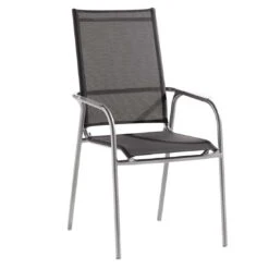 Sieger Sirio Stapelsessel Aluminium/Textilene Graphit/Silbergrau