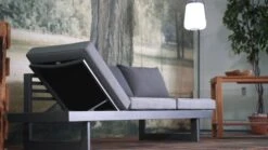 Stern Holly Gartenbank Aluminium Inkl. Kissen Anthrazit/Grau Meliert