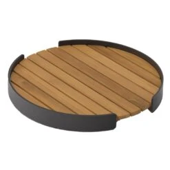 Zebra Carry Tablett Ø45 Cm Aluminium Graphit/Teak