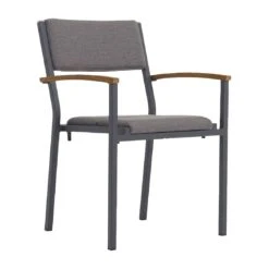 Zebra Quadux Stapelsessel Aluminium/Tuvatextil Graphit/Turmalin Grey