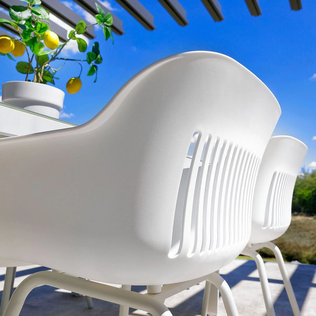 Hartman Jill Rondo Gartensessel Aluminium/Kunststoff Weiß 8 Hartman Jill Rondo Gartensessel Aluminium/Kunststoff Weiß – Bild 6