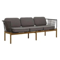 Zebra Pollux Loungeset 3-tlg. Teak/Rope Teak/Brown Brushed -Gartenmöbelgeschäft 1321455 3