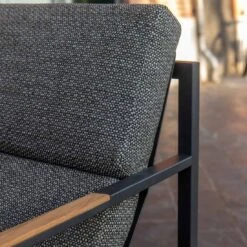 Trentino Loungeset 4-tlg. Edelstahl/Stoff Und Teak Armlehnen Grau Meliert 15 Trentino Loungeset 4-tlg. Edelstahl/Stoff Und Teak Armlehnen Grau Meliert -Gartenmöbelgeschäft 1342883 6