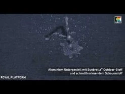 Kettler Royal Platform Mittelmodul Aluminium/Teak/Sunbrella Anthrazit/Sooty