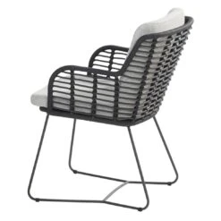 4Seasons Fabrice Gartensessel Edelstahl/Rope Inkl. Kissen Anthrazit -Gartenmöbelgeschäft 4seasons fabrice diningsessel edelstahl rope inkl kissen 1355973 3