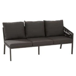 4Seasons Taste Cruz Cosy Gartensofa Links Aluminium/Rope/Olefin Anthrazit