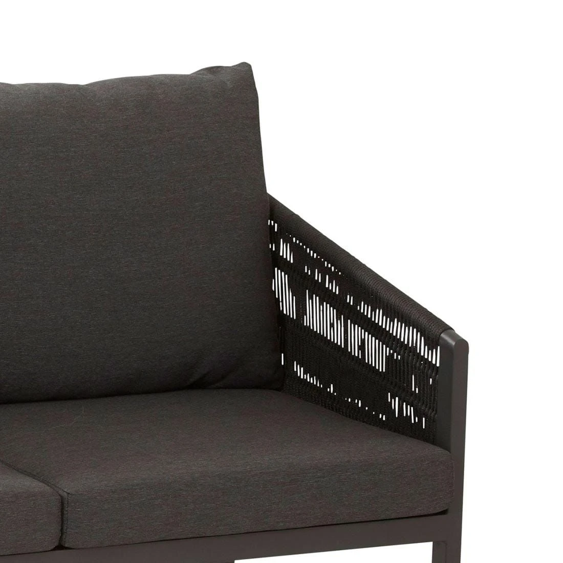 4Seasons Taste Cruz Cosy Gartensofa Links Aluminium/Rope/Olefin Anthrazit 4 4Seasons Taste Cruz Cosy Gartensofa Links Aluminium/Rope/Olefin Anthrazit – Bild 2