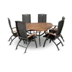 Hartman Da Vinci Klappsessel Aluminium/Textilene Mit Teak-Armlehnen Xerix -Gartenmöbelgeschäft 531281 2