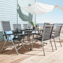 Sieger Bodega Klappsessel Aluminium/Textilene Graphit/Grau -Gartenmöbelgeschäft 651038 3