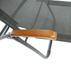 Sungörl Phönix DV Bäderliege Stahl/Textilene/Eschenholz Anthrazit/Grau -Gartenmöbelgeschäft 657099 3