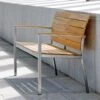 Stern Savona Gartenbank Edelstahl/Teak Natur -Gartenmöbelgeschäft 698701 1